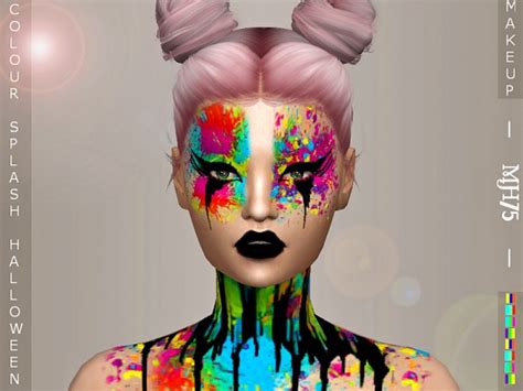 The Sims Resource Halloween Coloursplash Makeup By Margeh75 Sims 4