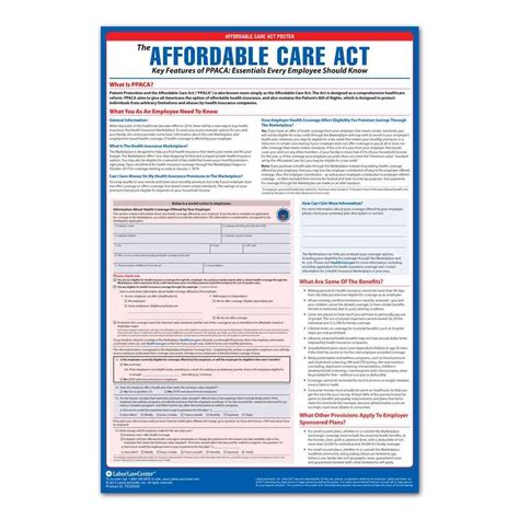 affordable care act poster aca posters