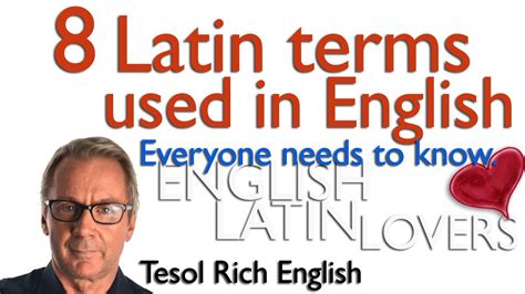 english lesson 8 latin words or expressions used every day in english you need to know youtube