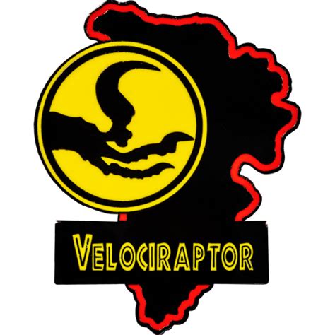 Jurassic Park Velociraptor Map Enamel Pin