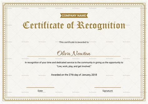 There are many designs available. Employee Recognition Certificates Templates - Calep ...
