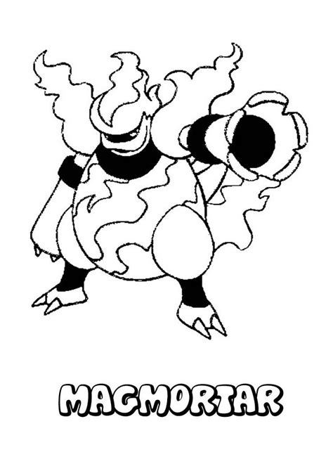 Fire Type Pokemon Coloring Pages At Free Printable