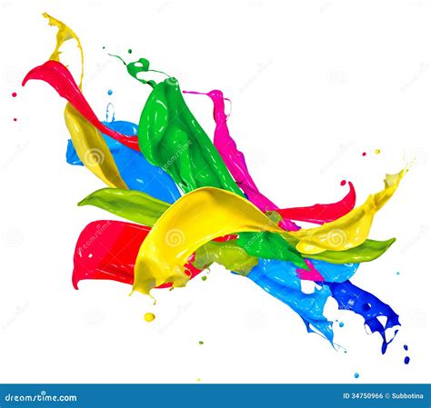Colorful Paint Splashes Royalty Free Stock Image Image 34750966