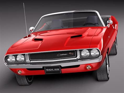 Dodge Challenger Convertible 1970 3d Model By Squir
