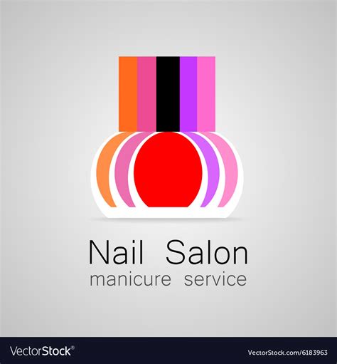 Nail salon logo Royalty Free Vector Image - VectorStock