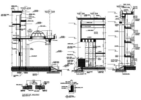 Typical Wall Section Autocad Drawing Cadbull