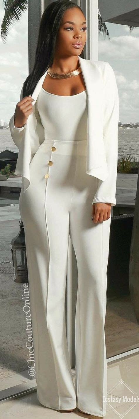 19 Best White Pantsuit Ideas White Fashion White Outfits Outfits