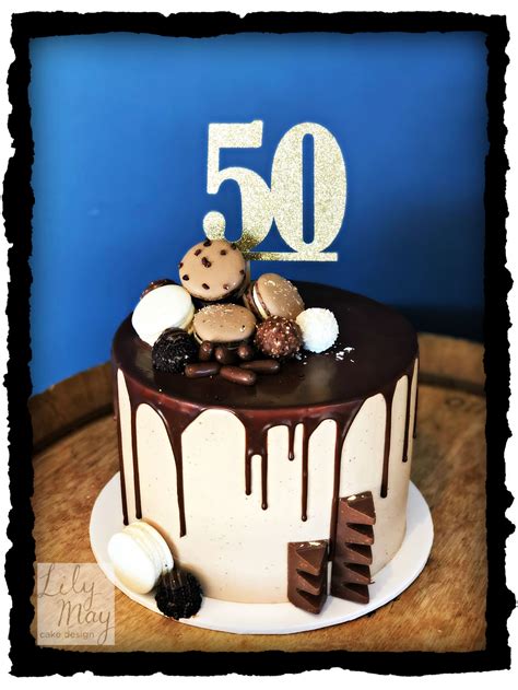 50th Birthday Cake For A Man Who Loves Chocolate Chocolate Mud Cake Finished In Chocolate