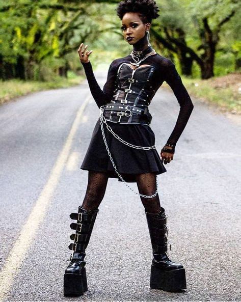 170 Black Goth Girl Rock Ideas Black Goth Black Goth Girl Afro Goth