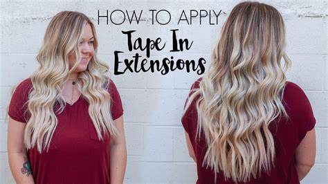 The removal process of the tape requires a hair extension to help remove the stickiness, comb the conditioner through your hair. How to Apply Tape-In Extensions - YouTube