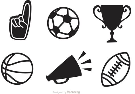 Black Sports Vector Icons Download Free Vector Art Stock Graphics