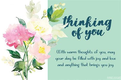 Thinking Of You Card Printable Free