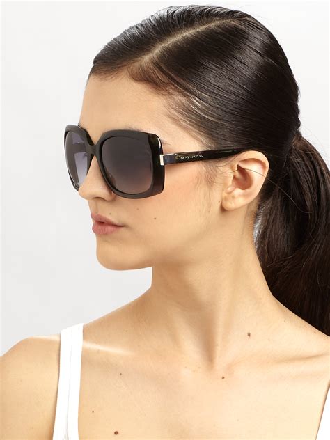 Marc Jacobs Oversized Plastic Square Sunglasses In Gray Lyst