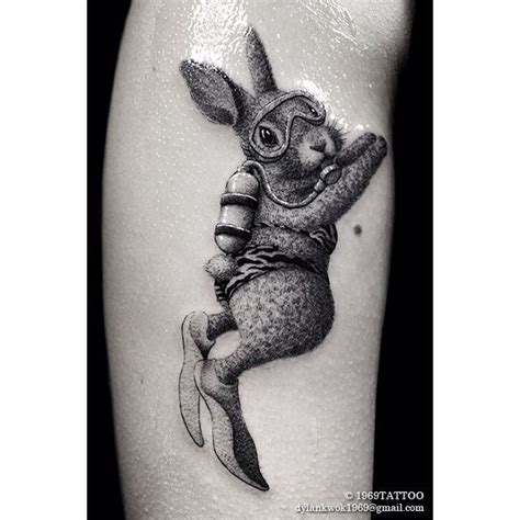 The tattoo guy told me next time to listen and stay out of the lake, ocean, and pool for at least three weeks. Diving Bunny Tattoo | Best Tattoo Ideas Gallery