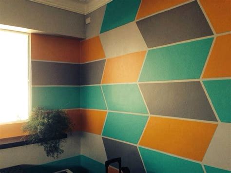 29 Interesting Diy Geometric Wall Art Ideas Wall Paint Designs Wall