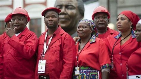 South Africas Eff Mps Dress As Maids And Miners Bbc News