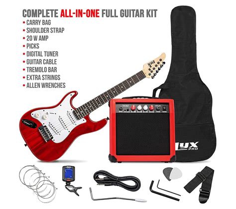 Lyxpro 36 Junior Left Handed Electric Guitar And Starter Kit