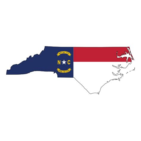 North Carolina Flag State Sticker