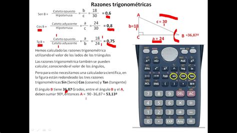 Razones trigonométricas con calculadora YouTube