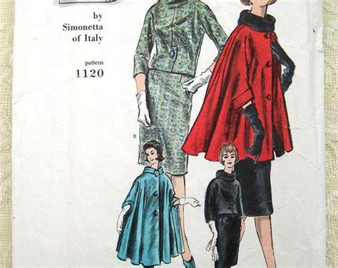 Rare 60s Simonetta Of Italy Two Piece Dress And Cape Vogue Etsy