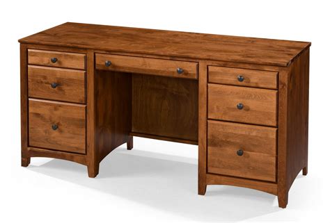 6508x Alder Modular Double Pedestal Desk Unfinished Furniture Of