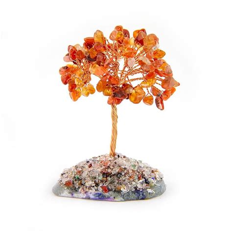 Laterra Gems Carnelian Mineral Copper Tree