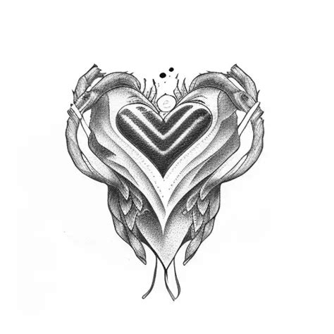 Dotwork Heart Tattoo Idea Blackink Ai