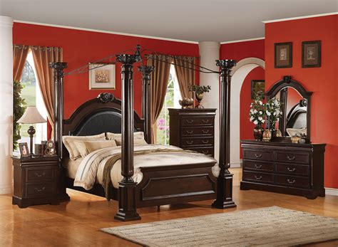 Delivery fee may apply to cash purchase. Roman Empire II Canopy Bedroom Set | Las Vegas Furniture ...