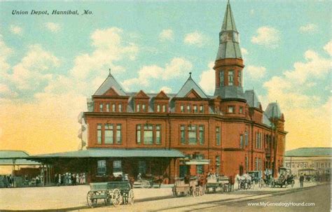 Hannibal Missouri Union Depot 1911 Vintage Postcard Historic Photo