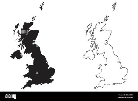 Uk Map Outline Vector Hi Res Stock Photography And Images Alamy
