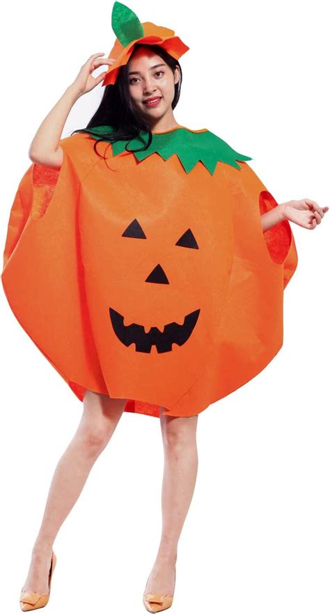 Halloween Adults Fancy Dress Pumpkin Costume Unisex For Women Men