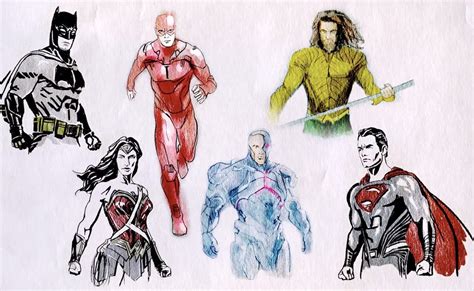 Justice League Drawing At Explore Collection Of