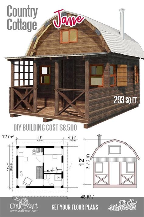 Cute Small Cabin Plans A Frame Tiny House Plans Cottages Containers