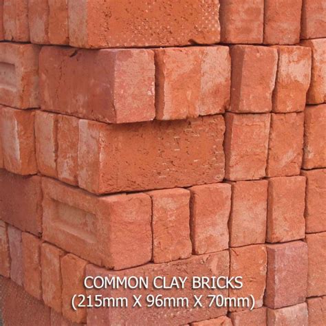 Common Clay Bricks 215mm X 96mm X 70mm Syarikat Logam Unitrade