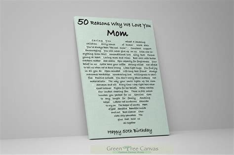 Reasons Why We Love You Mom Gift For Mom From Son Reasons Etsy