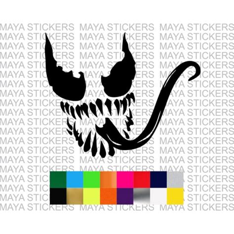 Venom Superhero Decal Sticker In Custom Colors And Sizes