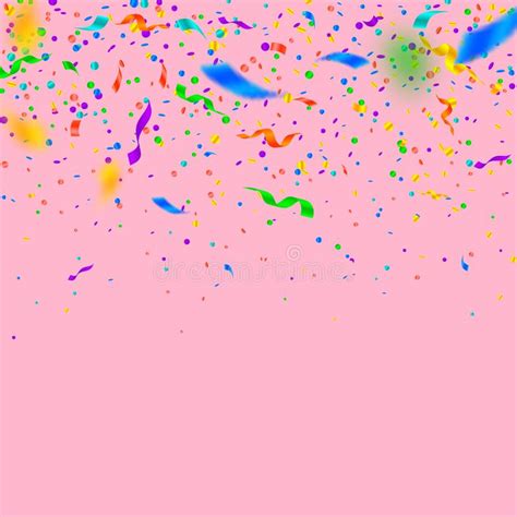 Colorful Streamers And Confetti On White Table Close Up Stock Image