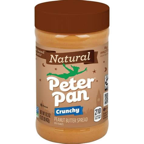 Peter Pan Natural Peanut Butter Crunchy Peanut Butter 163 Oz