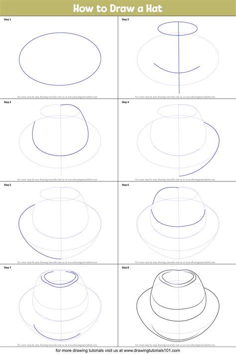 How To Draw A Hat Hats Step By Step