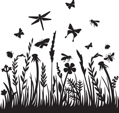 Grass And Insects 2335970 Vector Art At Vecteezy