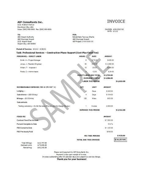 50 Simple Service Invoice Templates Ms Word Templatearchive