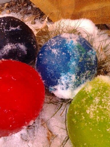 Balloons Filled With Water And Food Coloring Frozen Balloon Peeled