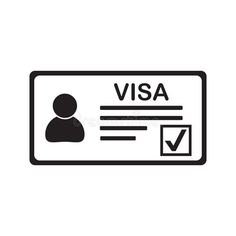 Icono Del Pasaporte De Visado Vector Aislado En El Fondo Blanco Para