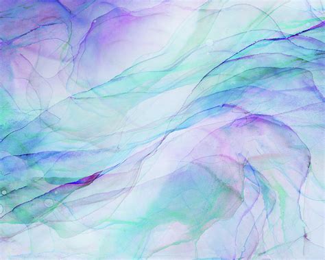 Soft Flowing Pastel Colors Abstract Ink Painting Painting By Olga