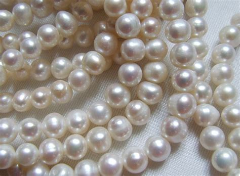 Freshwater Pearls White Round Pearl Cultured 4 5 Mm Round Etsy