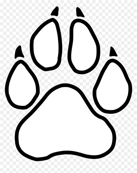 Graphic Of A Little Paw Print White Paw Print Outline