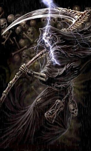 Grim Reaper With Roses Wallpaper View Bigger Lightning