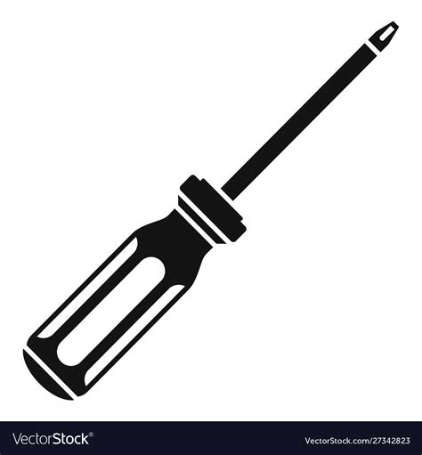 Fix Screwdriver Icon Simple Style Royalty Free Vector Image