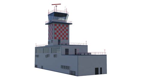 3d Airport Control Tower Model Turbosquid 1828225