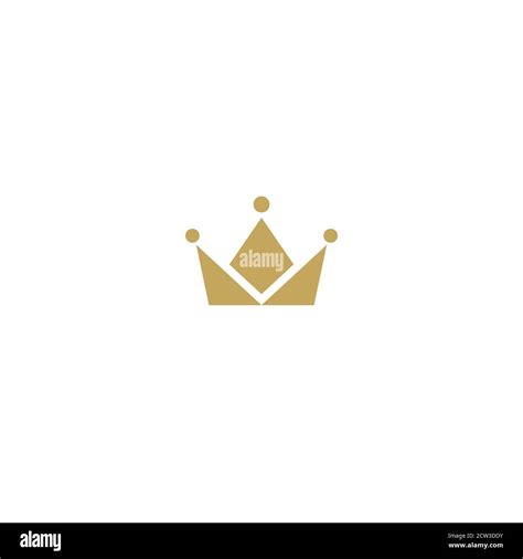 Icono De Corona De Oro Aislado En Blanco Royal Lujo Vip Primera